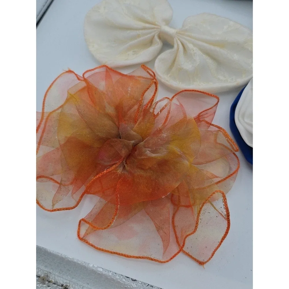 Vtg 1990's Hair Clip Bow‎ GOODY OVERSIZED Big Ruffle Bow NEW 8